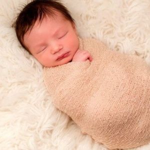 Beige baby swaddle